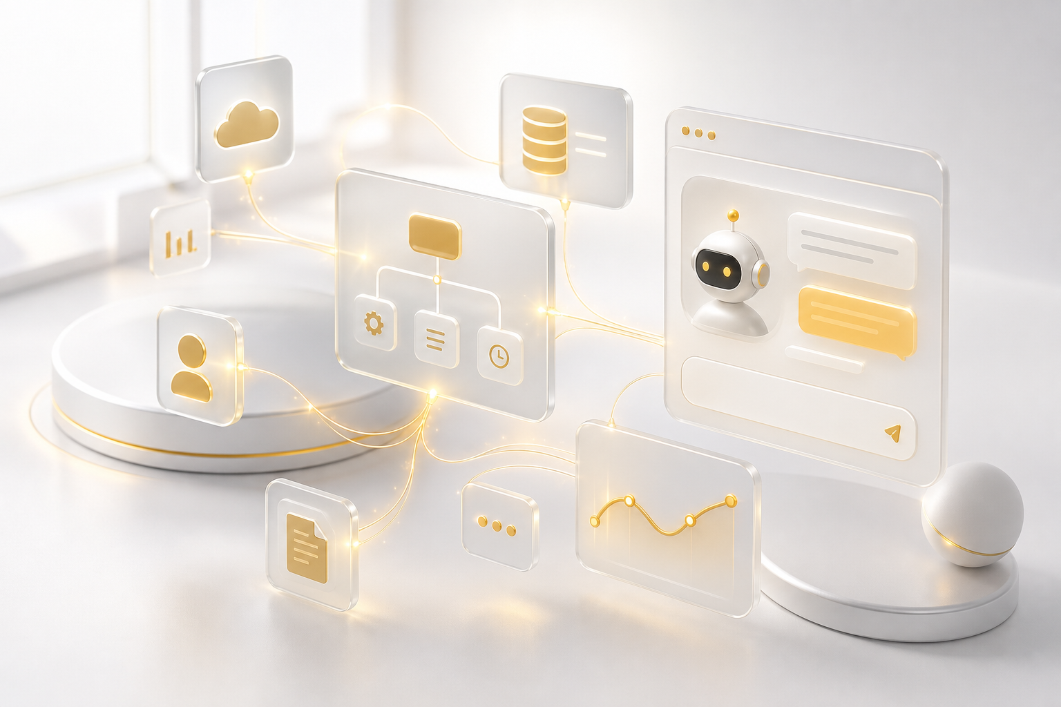 AI automation workflow and intelligent assistant interfaces