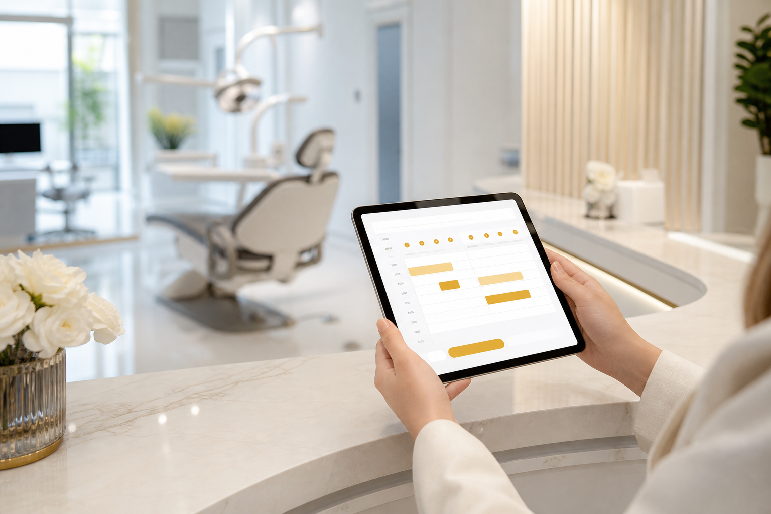 Dental clinic scheduling and patient management interface