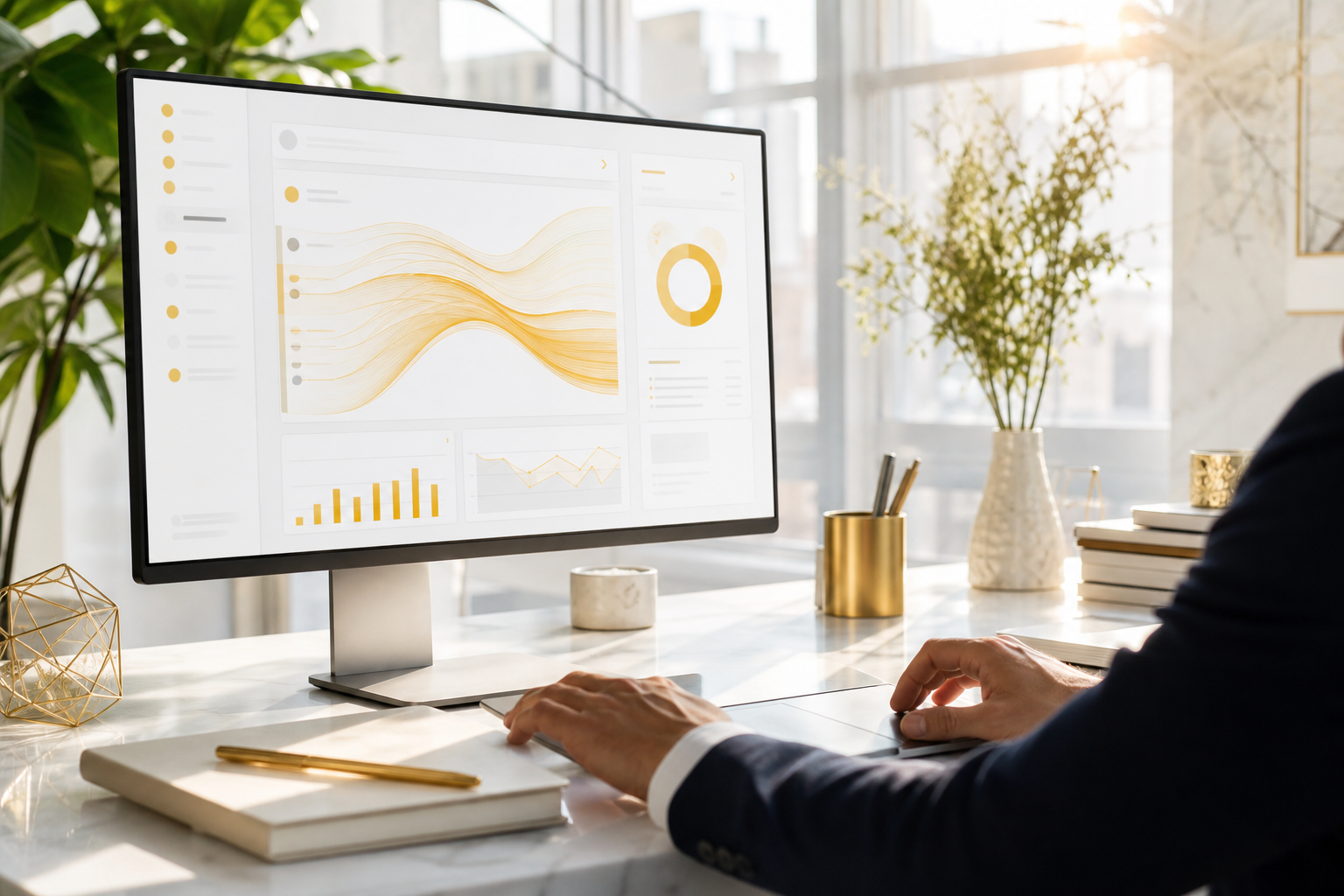 Fintech analytics dashboard with secure transaction monitoring