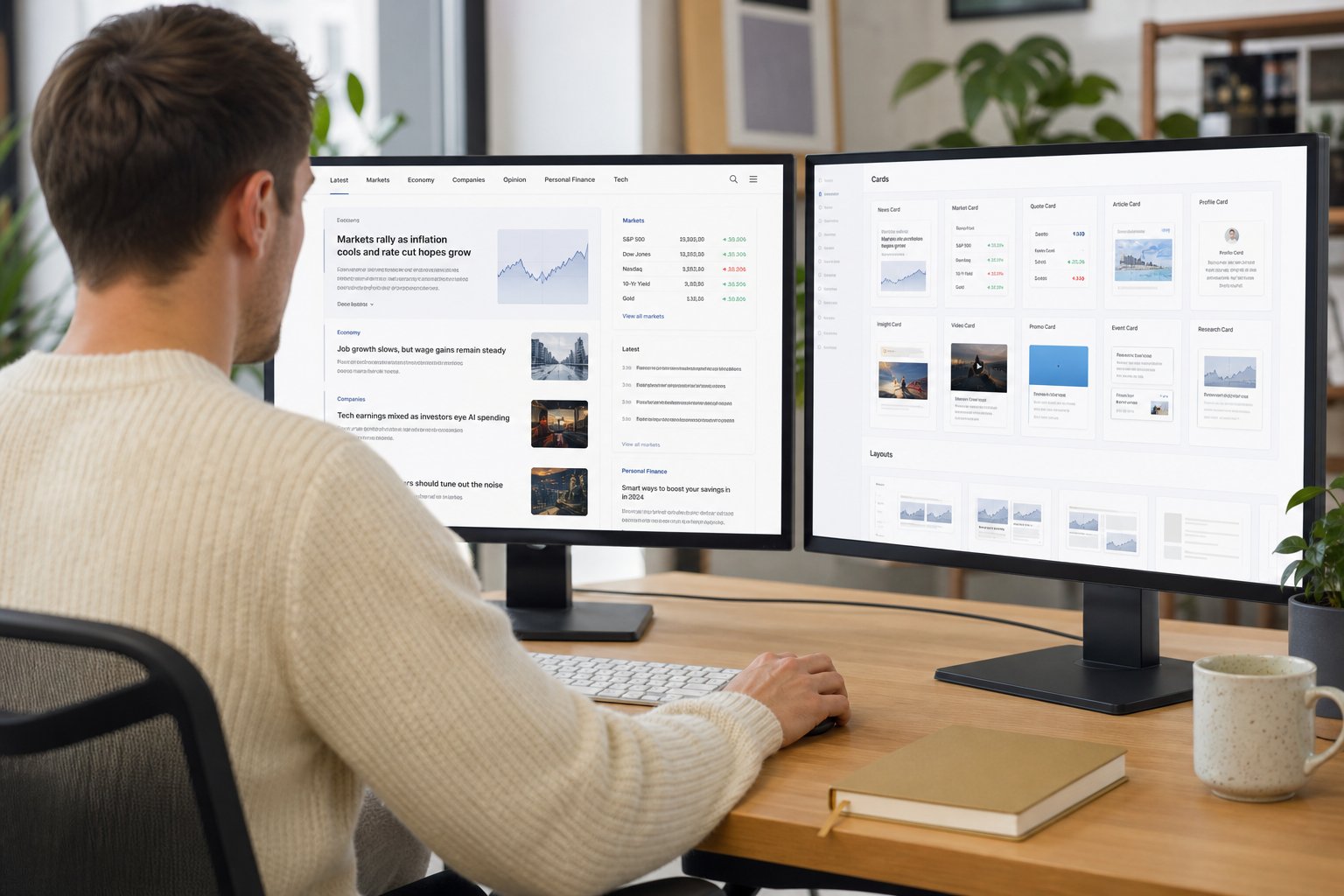 Content-first UX for financial intelligence platform